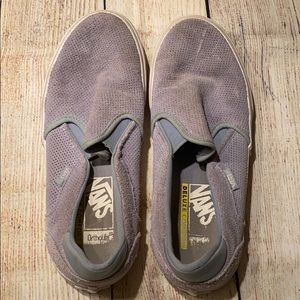 VANS DELUXE COMFORT LIGHT BLUE SLIP ONS